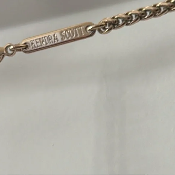 EUC [Kendra Scott] Everly Gold-Tone Iridescent Long Pendant Tassel Necklace - Picture 9 of 14